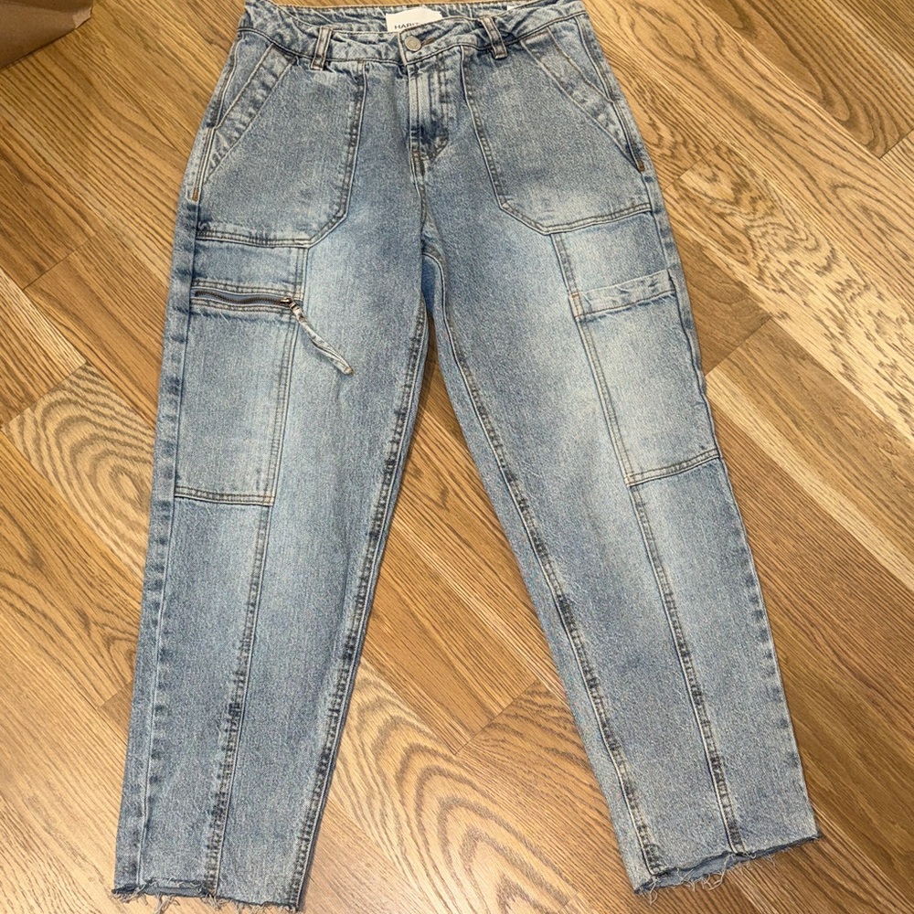 Habitual High Rise Barrel Cargo jeans